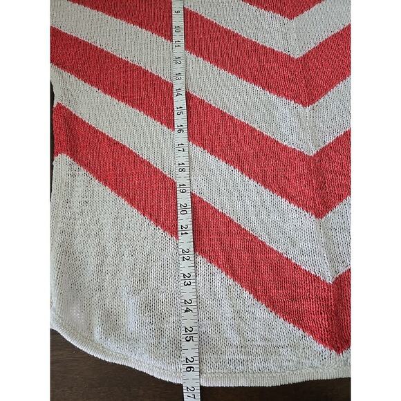 Chico’s Women’s Chevron Sweater Size 3/XL Button Sleeve 3/4 Beachy Summer Airy - Picture 6 of 7